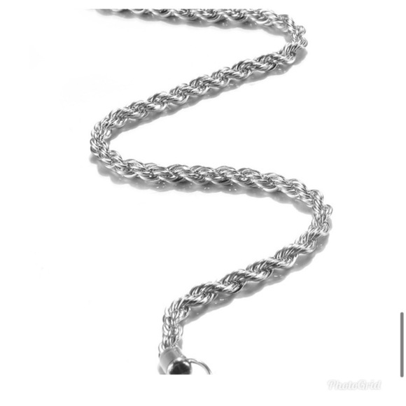 Unisex Party Wedding Gift Silver 3MM Rope Chain - Picture 6 of 11